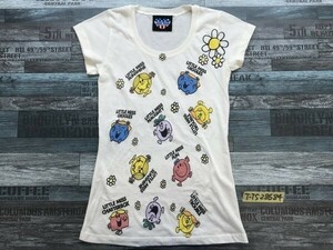 JUNK FOOD ジャンクフード レディース LITTLE MISS SUNSHINE キャラクタープリント 半袖Tシャツ USA製 S 白