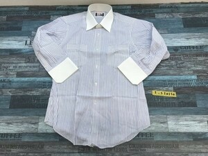 美品！KOBE SHIRT メンズ ストライプ クレリックシャツ 白紺