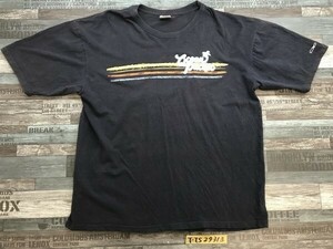 OP ocean pacific オーシャンパシフィック メンズ 綿 ロゴ ラインプリント 半袖Tシャツ 大きいサイズ 5L 紺