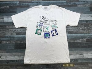 MINEMURA メンズ 日本製 綿 スポーツ プリント 半袖Tシャツ L 白