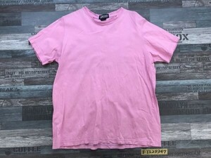 LANDS’END ランズエンド レディース コットン 無地 カラー半袖Tシャツ S(6-8) ピンク