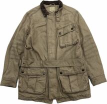 BANANA REPUBLIC ☆ サファリジャケット ハンティングジャケット コットン リネン ベージュ M アメカジ 古着 バナナリパブリック■S2959_画像2