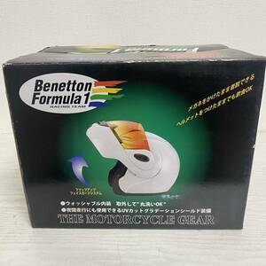 【未使用】Benetton Formula 1 F1 ヘルメット BH-555 フルフェイス FREE サイズ 57-60cm ベネトン フォーミュラ 現状品