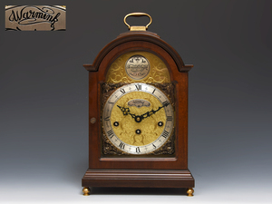 オランダ ワルミンク Warmiink (造) ウーバァ WUBA 西ドイツ製 ゼンマイ式 置時計 高:34cm 重:3㎏ 鍵巻式 時計 インテリア　z6535t