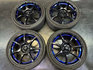 【中古・売切】WEDS SPORT SA-75R 18インチ 7.5J-18+45 5/100 BLCⅡ MICHELIN PILOT SPORT5 215/40ZR18 89Y 86/BRZ等に