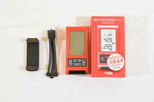 【美品】プロギア マルチスピードテスター RED EYES POCKET HS-110 ヘッドスピード・カロリー消費量 測定器 