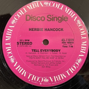 ★即決 DISCO Herbie Hancock / Tell Everybody - Honey From The Jar 43-11019 d2515 米オリジナル、2曲入り12インチ 