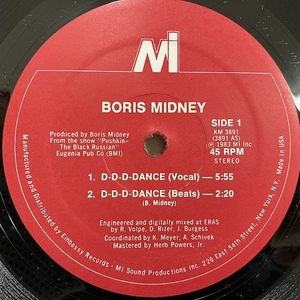 ★即決 DISCO Boris Midney / D-D-D-Dance km3891 d2565 米オリジナル、4曲入り12インチ バレアリック・ディスコ
