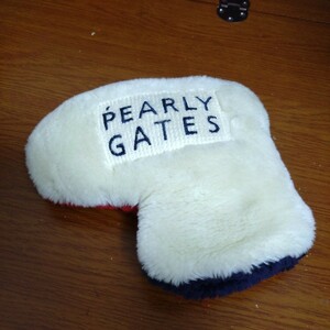 希少　美品　パーリーゲイツ　PEARLY GATES ゴルフ　ヘッドカバー　ボア　パターカバー　ピン