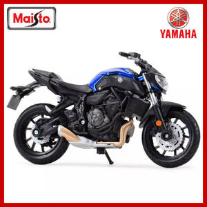 【新品未使用】Maisto マイスト 1:18 『YAMAHA ヤマハ MT07 / 2018』ダイキャスト ミニカー 模型／バイク オートバイ／検MT10 MT09 XSR