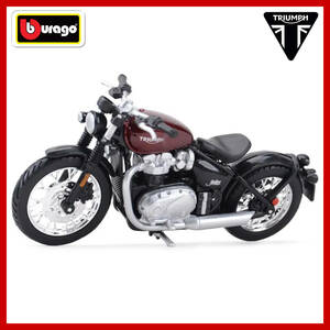 【新品未使用】Bburago ブラーゴ 1:18『TRIUMPH トライアンフ Bonneville ボンネビル ボバー』ダイキャスト ミニカー／バイク オートバイ