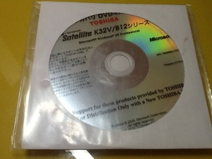 Satellite K32V/B12シリーズ用リカバリDVD ＠未開封1枚組@ WindowsXP Professional