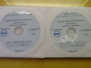 DELL OptiPlex 780 for image backup DVD @ unused 2 sheets set @ Windows XP Professional SP3 Japanese edition 