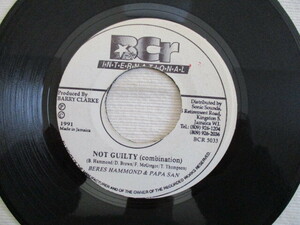 BERES HAMMOND, PAPA SAN 7！NOT GUILTY, JA ORG！7インチ EP 45, 美盤