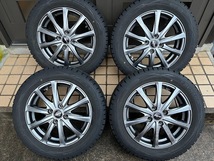 165/65R15 DUNLOP WM01 社外アルミ 4本 タフト ハスラー ソリオ 他 4.5J +45 4H 100 15インチホイールスタッドレス_画像1