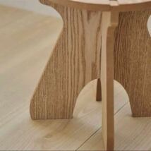 ラウンドスツール　木製　花台　ジャグスタンド　キャンプ 組み立て　椅子　サイドテーブル　インテリア　丸椅子_画像4
