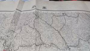 高萩　福島　茨城県　古地図 　地形図　地図　資料　46×57cm（書き込み多し表裏）明治42年測図　明治44年印刷　発行　B2402
