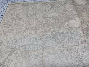 東京西部　東京市　地図　古地図　 地形図　地図　資料　47×38cm　発行日不明　書き込み　B2401