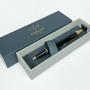 未使用・長期在庫処分品　235　PARKER/パーカー　S1142332　IM　ブラック×ゴールド　ボールペン　箱あり