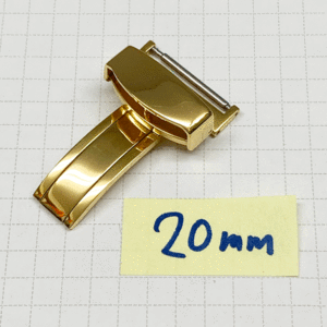 Dバックル　M　SS（イエローゴールドメッキ）　20mm　未使用・長期在庫処分品　送料無料