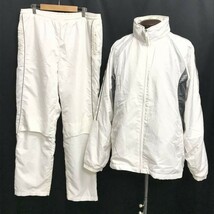 SSK ATHLETIC/アスレチック★太陽光発熱/サーモトロン/ウインドブレーカー上下セットアップ【O/メンズXL/白】シャカシャカジャージ◆pBH518_画像1