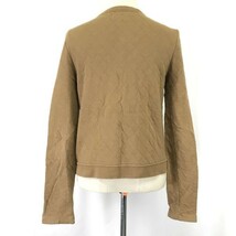 プチバトー/petit bateau★キルティング/カーディガン/ノーカラージャケット【レディースXS/茶/brown】フランスデザイン/Tops◆BH528_画像3