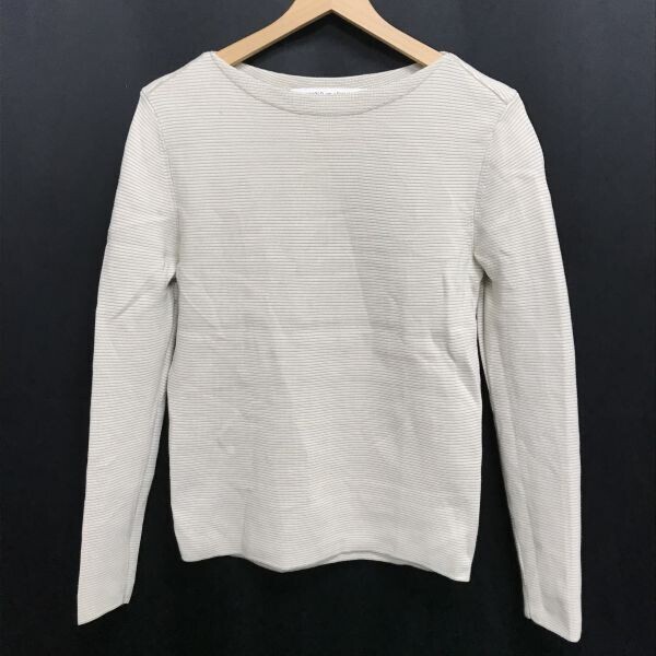 ユニクロ×ルメール/UNIQLO x LEMAIRE★スーピマコットン/ボートネック長袖セーター【メンズS/ライトベージュ】Tops/sweater◆BH530