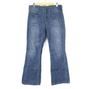 アーバンリサーチ★デニムフレアパンツ/ジーンズ【38/レディースM/股下75cm/青系/blue】ボタンフライ/URBAN RESEARCH/Pants/Trouser◆BH535