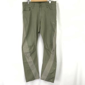 プーマ/PUMA★コットン/スラックスパンツ/3連ピューマ【W82/メンズL/股下83cm/カーキ/khaki】Pants/Trouser◆BH537