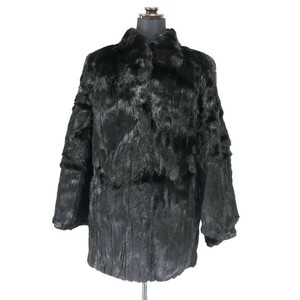 良品★サガミンク/SAGAMINK/毛皮/ファーコート/スタンドカラー【11号/レディースL/茶/dark brown】fur coat/Vintage/jacket/jumper◆pBH409