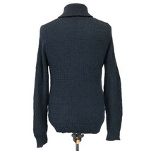 メンズメルローズ/MEN'S MELROSE★麻56％/カーディガン/ニットジャケット【3/メンズL/紺/navy】Jackets/Cardigan◆pBH391_画像3