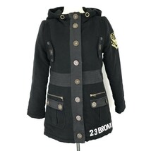 23 BRONX US ARMY★TYPE B-7/ミリタリーコート/フーディーブルゾン/ジャケット【レディースF/黒/black】フライトジャケット/Jumper◆pBH464_画像1