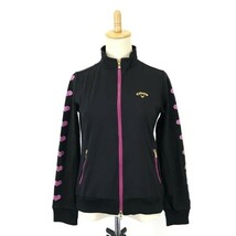 キャロウェイ/Callaway★DRYSPORT/ゴルフウェア/ジャージブルゾン【レディースM/黒×ピンク/black×pink/秋冬】Jackets/Jumpers◆pBH394_画像1