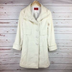 5.5万タグ付き/訳あり新古品★アプワイザーリッシェ/Apuweiser-riche★アンゴラ/コート【1/Women's size -S程度/白/オフホワイト】◆M06-05