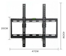 テレビ壁掛け金具 26-63型 水平器付 角度調整式 LED LCD液晶テレビモニター対応 薄型 耐荷重45kg VESA CE ウォールマウント式U ナット付_画像6