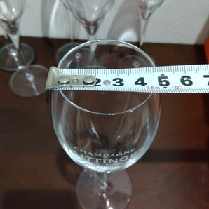 ②シャンパングラス 6点おまとめ LEHMann GLASS TAITTINGER テタンジェ グラス 口径4.8cm 最大寸法6.5cm 高さ19.5cmの画像7