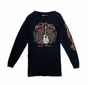Hard Rock CAFE ハードロックカフェ ハワイ プリント L/S Tシャツ L ギター レディース ロンT バイカー