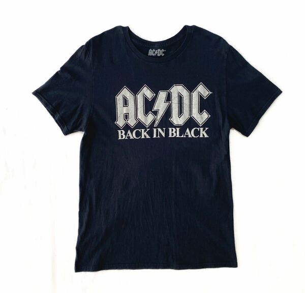 AC/DC バンT 黒 M 発泡プリント オフィシャル