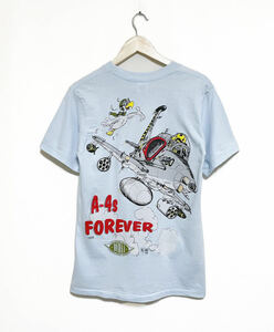 90s USA製 A-4S FOREVER 戦闘機 プリント Tシャツ S 米軍 空軍 エアフォース 大戦 70s80s フライトジャケット