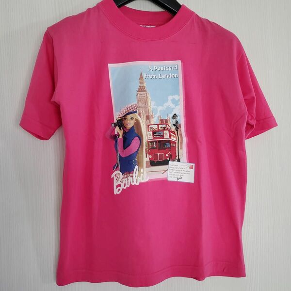 古着 イギリス ロンドン バービー マテル社オフィシャルTシャツ ピンク半袖
