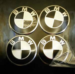 BMW 70mm 黒白 ステッカー センターキャップ 4こ M3 X6 X2 ALPINA E46 E39 E36 F30 X5 F10 3シリーズ 5シリーズ 1シリーズ X1 7シリーズ X3