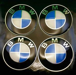 BMW 青白 65mm ステッカーエポキシ仕様 センターキャップ 4個 M4 M3 X6 X2 ALPINA E46 E39 E36 F30 X5 F10 3シリーズ 5シリーズ 1シリーズ