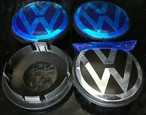 VW フォルクスワーゲン ホイールキャップ 76mm 黒銀 4コ パサート アップ タイプⅱ アルテオン シロッコ シャラン トゥアレグ ゴルフ