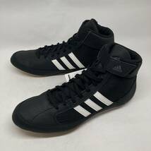 即決!未使用! 20製 adidas HVC WRESTLING 28cm 黒白 AQ3325 / アディダス レスリング シューズ_画像1