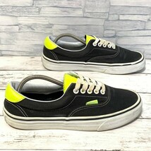 R5451bE VANS バンズ スニーカー ブラック×蛍光イエロー レディース 25cm ローカット シューズ 靴 スケボー スケーター ヴァンズ_画像3