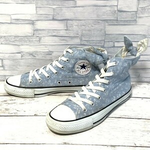 R5458bE CONVERSE コンバース スニーカー レディース 24.5cm サックス×ホワイト花柄 CHAMBRAY SHERBEE HI シャンブレーシャービーハイ 