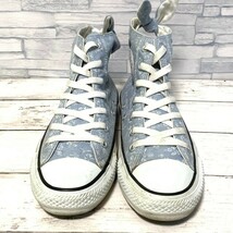 R5458bE CONVERSE コンバース スニーカー レディース 24.5cm サックス×ホワイト花柄 CHAMBRAY SHERBEE HI シャンブレーシャービーハイ _画像6