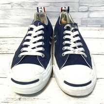 R5535bE CONVERSE コンバース スニーカー ネイビー メンズ 25cm ロゴテープ JACK PURCELL ジャックパーセル ローカット シューズ 靴_画像4