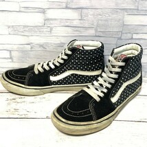 R5599bE VANS バンズ ハイカットスニーカー ブラック×ホワイト レディース サイズ6 1/2 (25cm位) SK8-HI スケートハイ 水玉 ドット柄_画像1