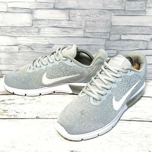 R5577bE NIKE ナイキ スニーカー グレー×ホワイト レディース 24.5cm WMNS AIR MAX SEQUENT 2 ウィメンズエアマックスシークエント2 軽量